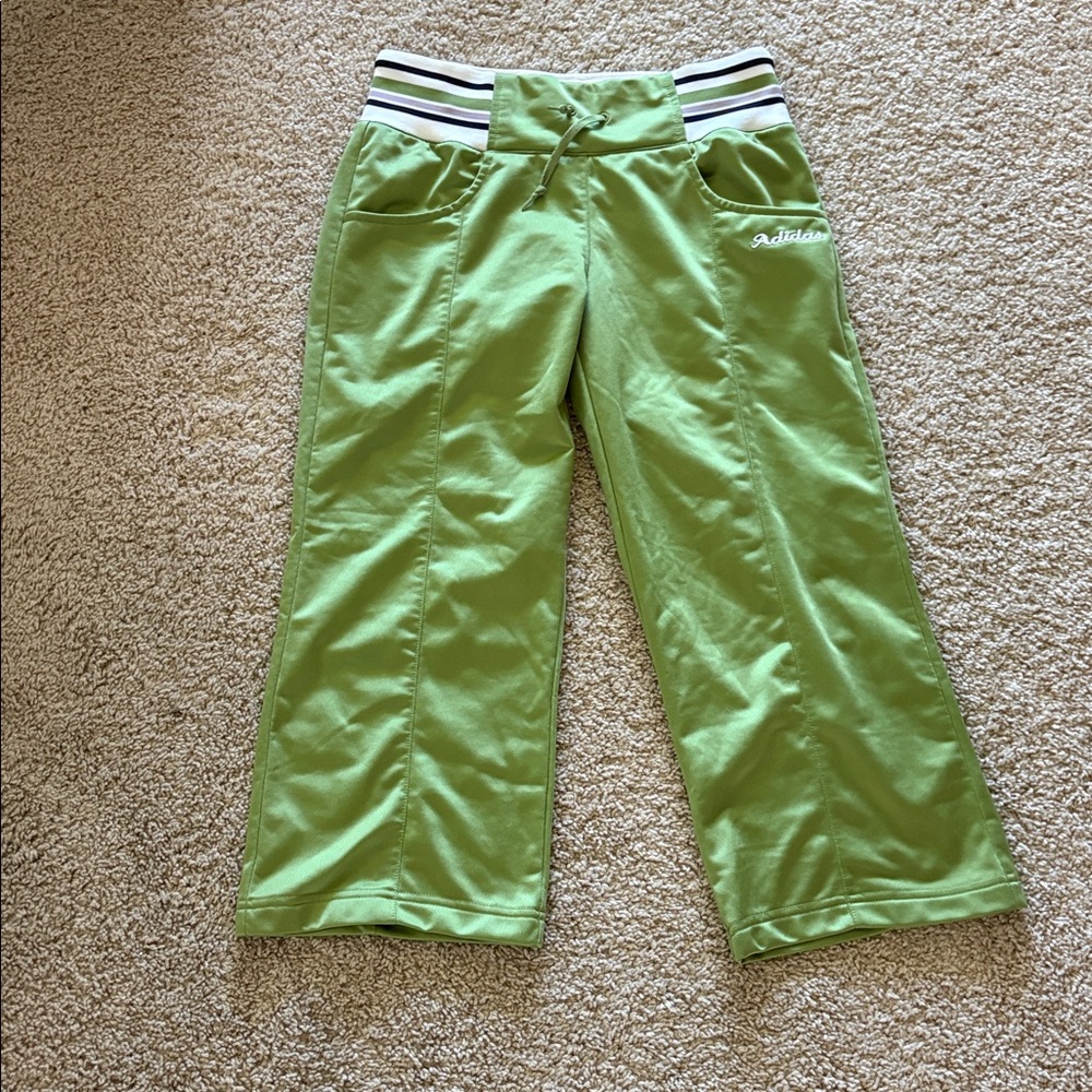 Y2K adidas athletic cropped track pants sz S